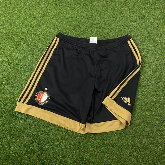 00s Adidas Feyenoord Football Shorts Black Large