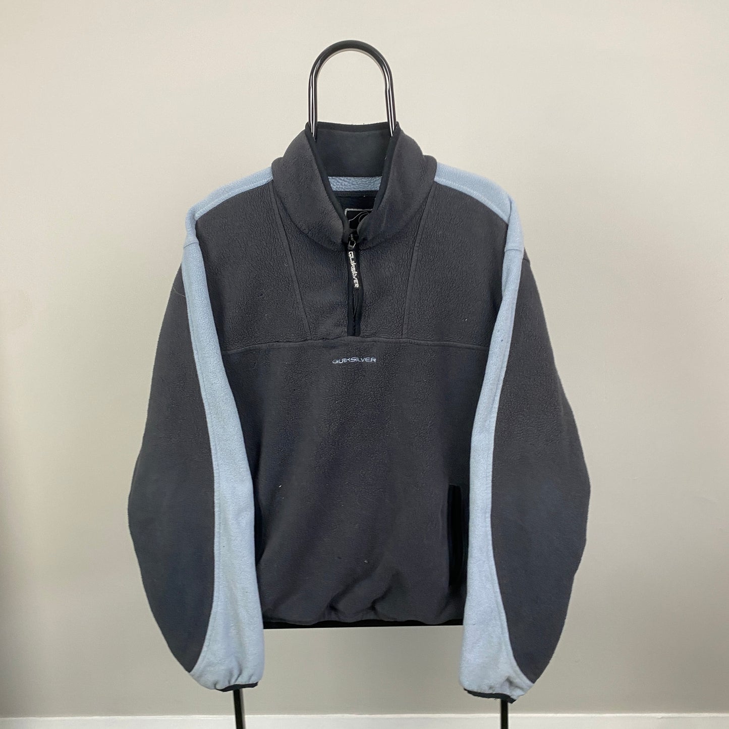 Retro 90s Quiksilver Fleece Sweatshirt Black XL