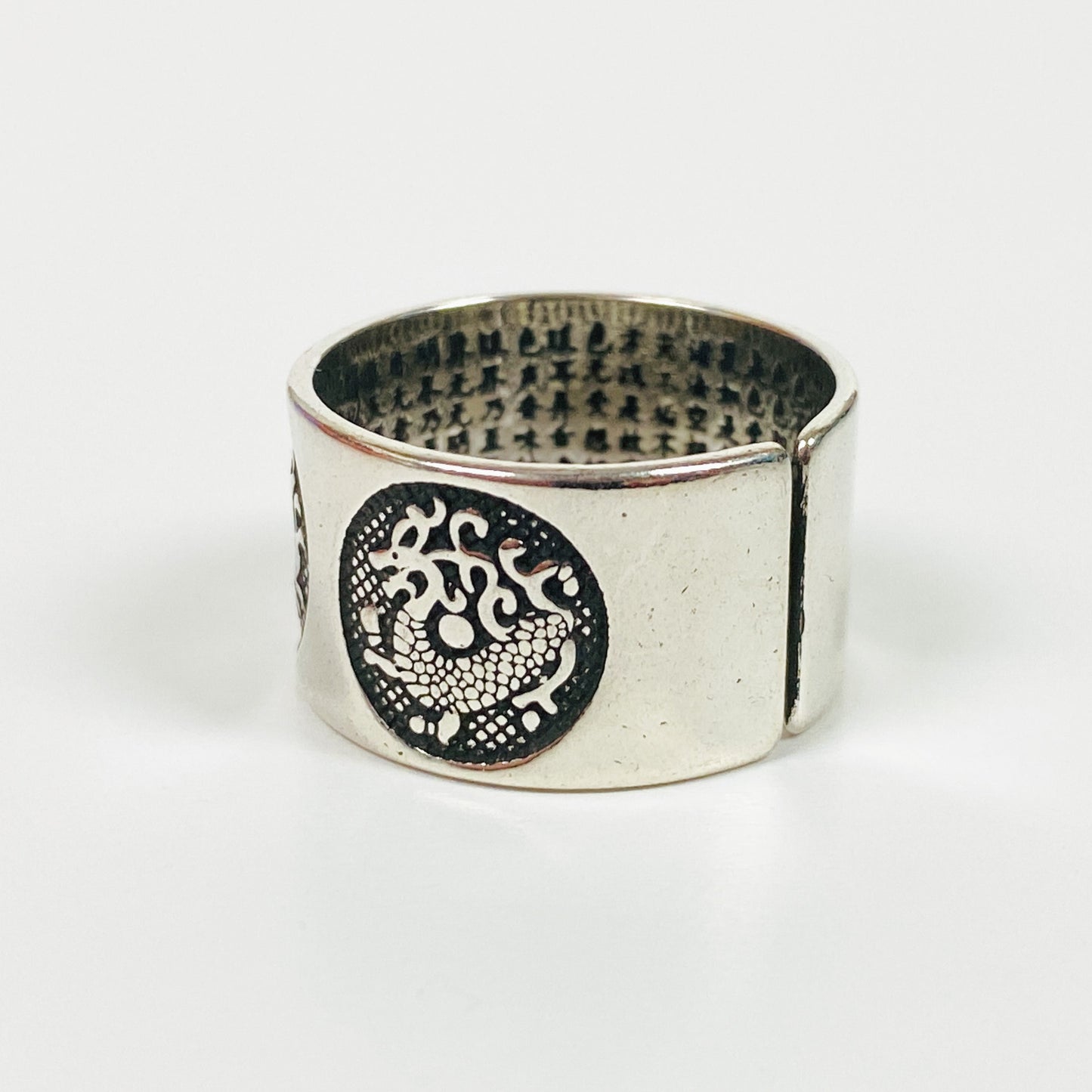 Vintage Retro Adjustable Dragon Ring Silver