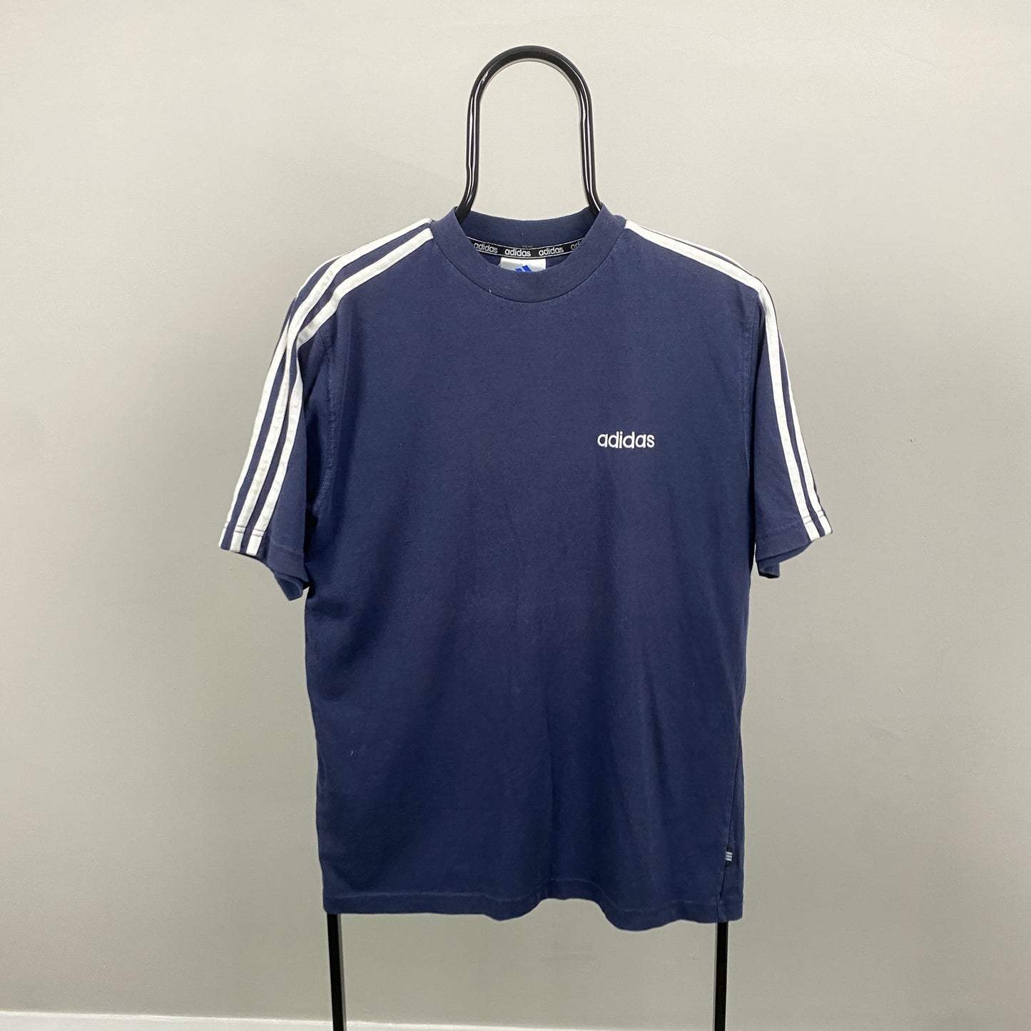 90s Adidas T-Shirt Blue Large