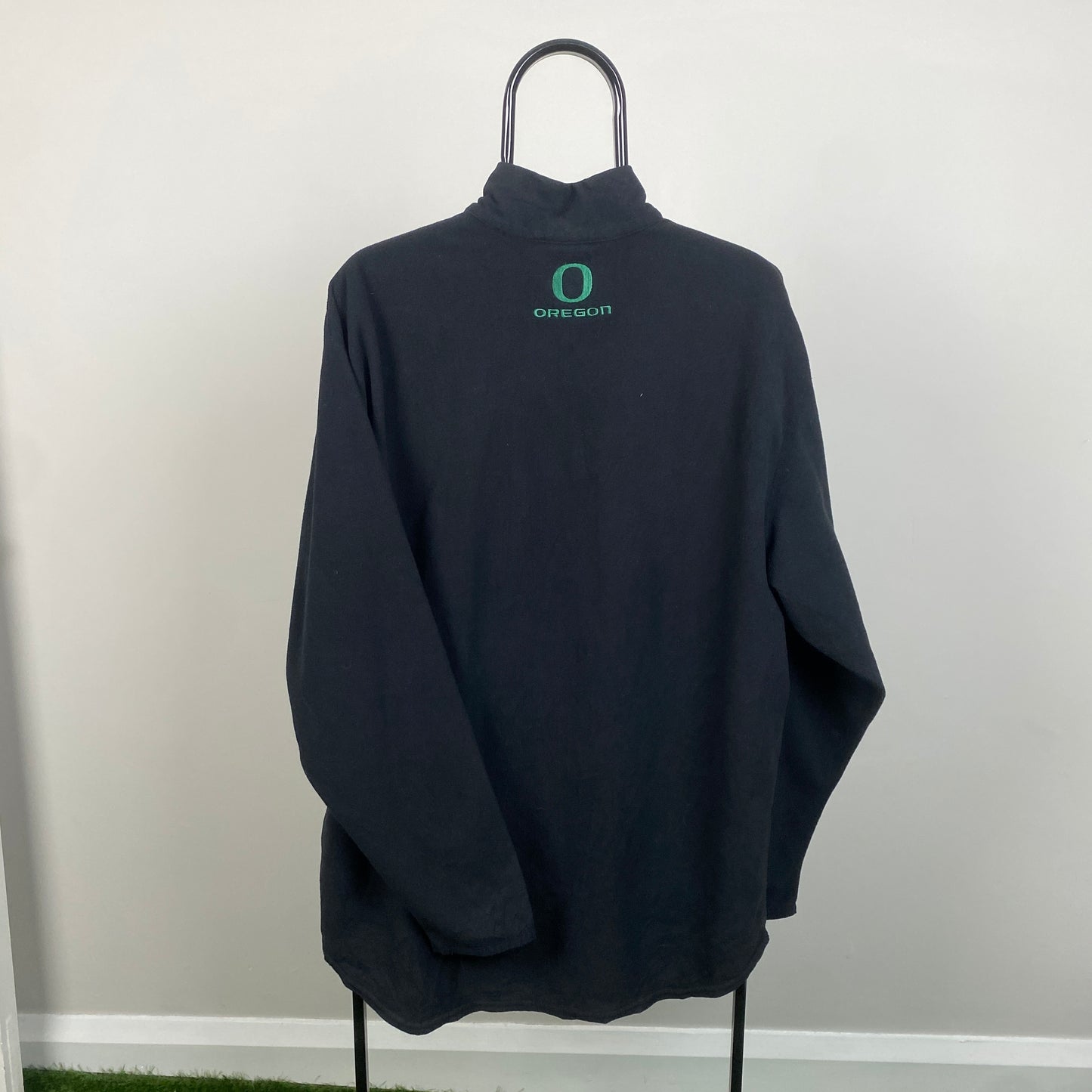 00s Nike Oregon 1/4 Zip Fleece Sweatshirt Black XL