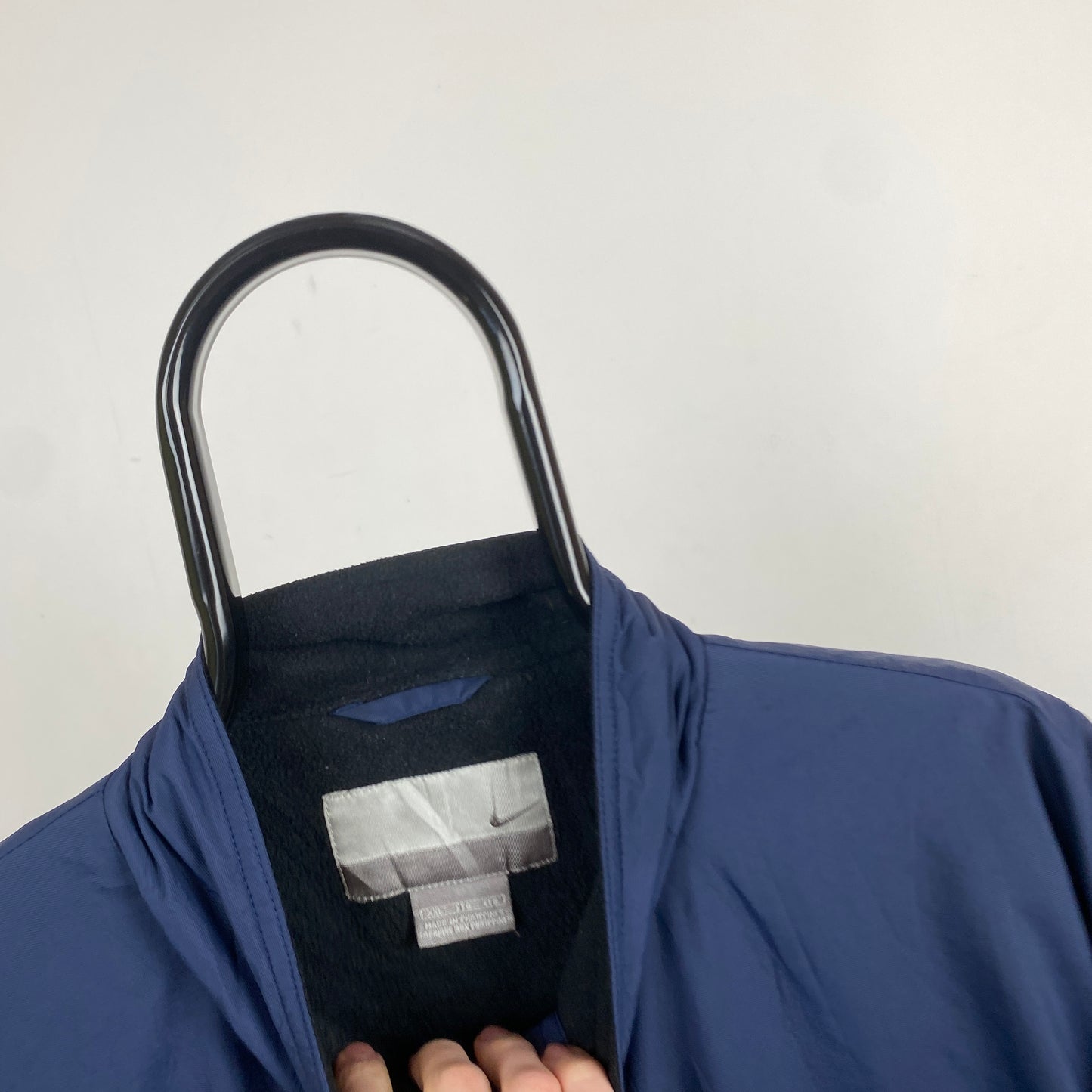 00s Nike Fleece Lined Puffer Coat Jacket Blue XXL