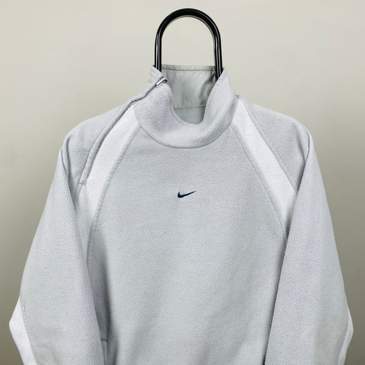 00s Nike Reversible Sidewinder Fleece Coat Jacket Grey Small