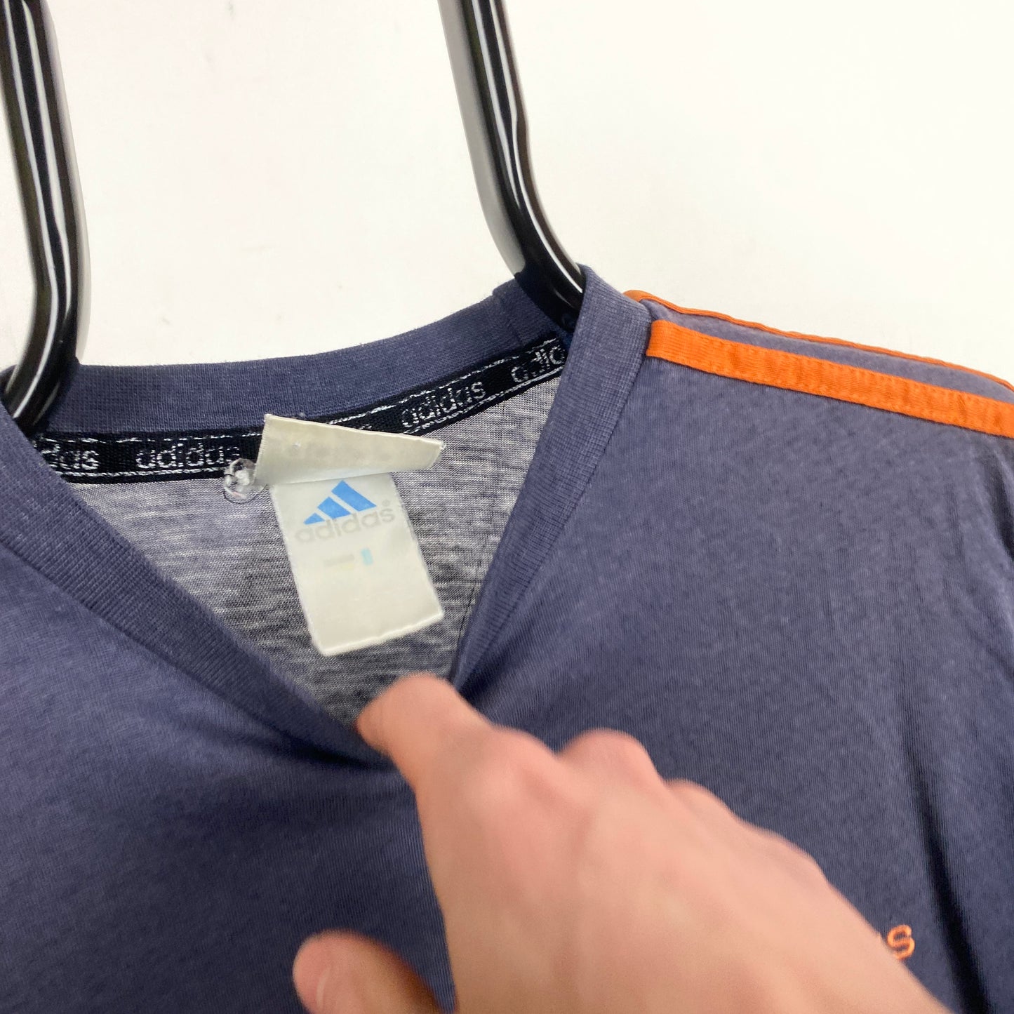 90s Adidas T-Shirt Blue Medium