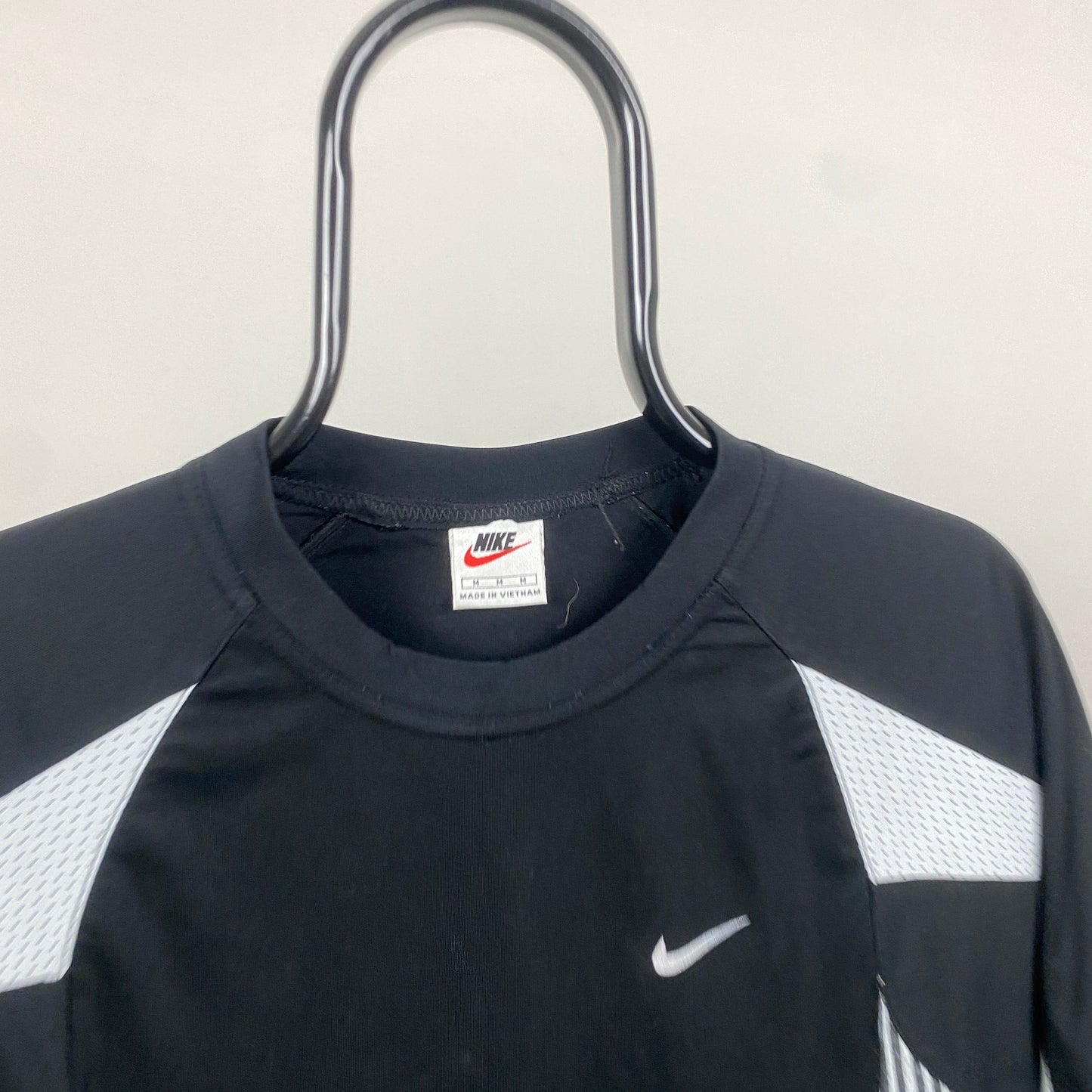 90s Nike Football Shirt T-Shirt Black Medium