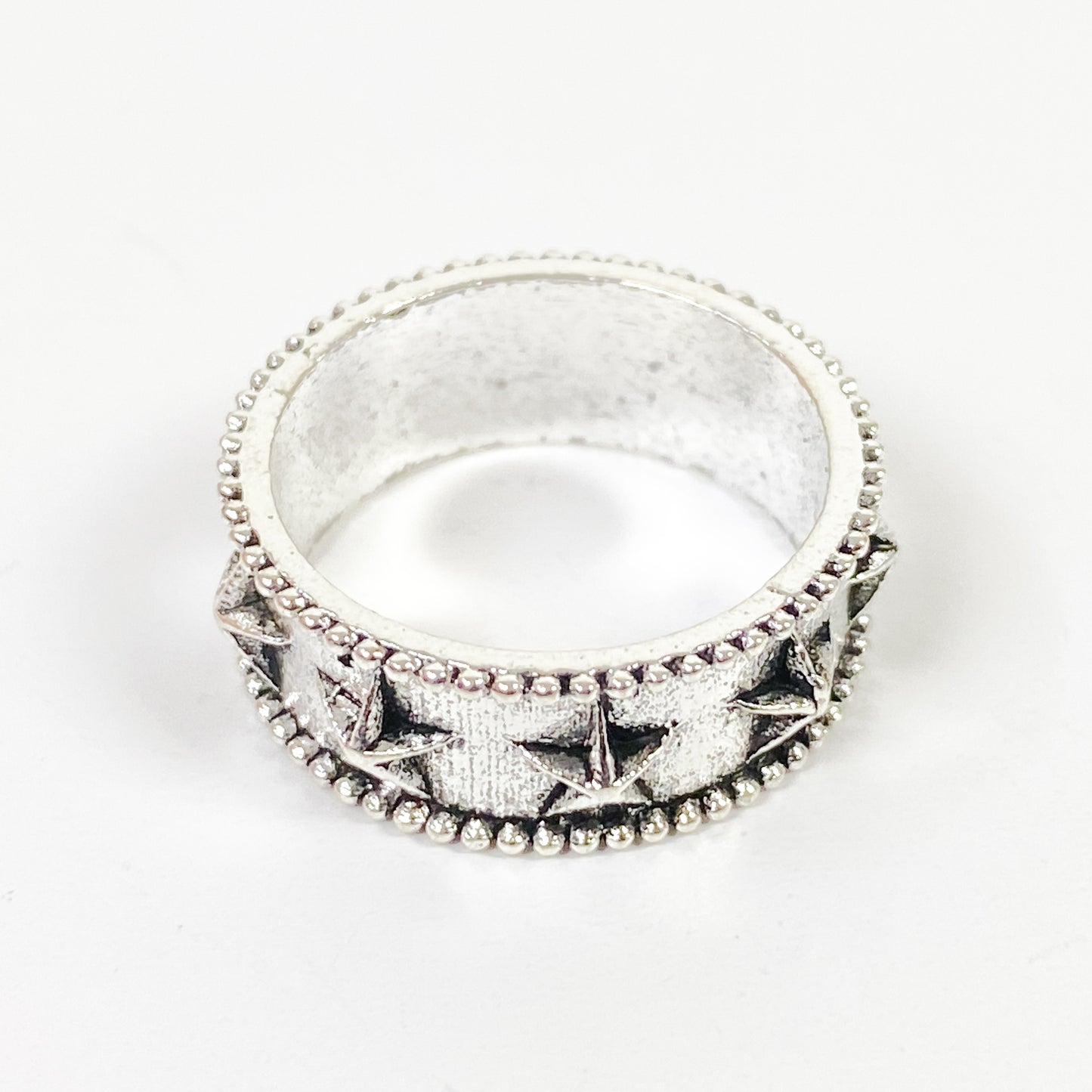 Retro Vintage Star Ring Silver