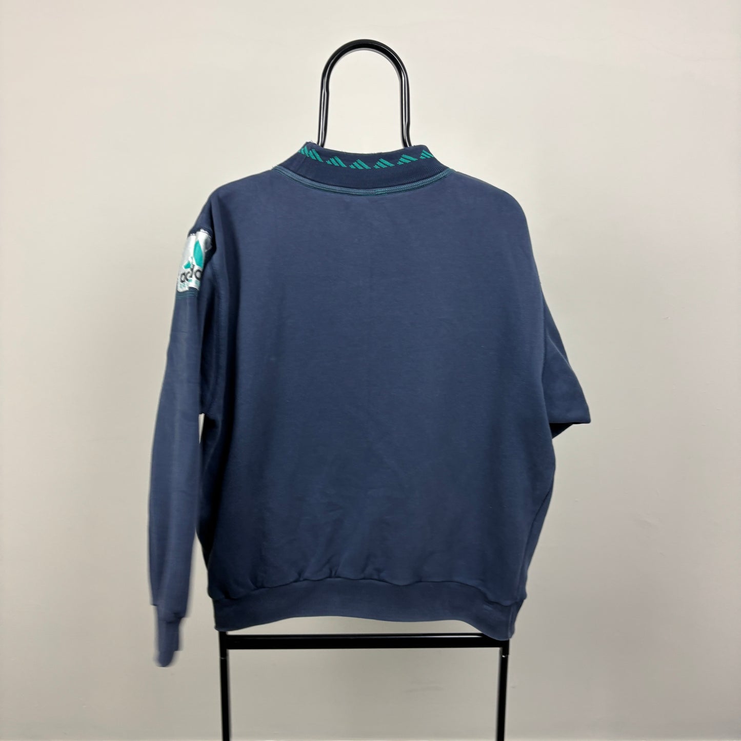 90s Adidas Equipment Sweatshirt Blue Small