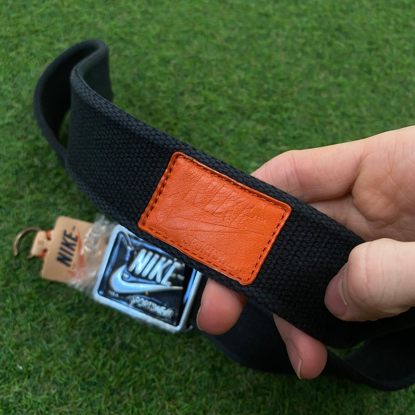 90s Nike Fabric Buckle Belt Black