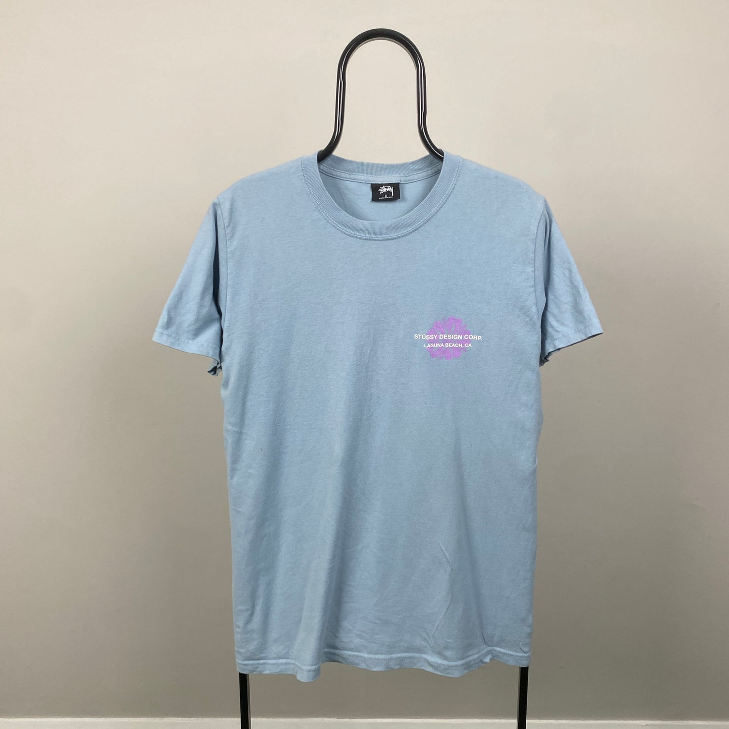 00s Stussy T-Shirt Blue Small