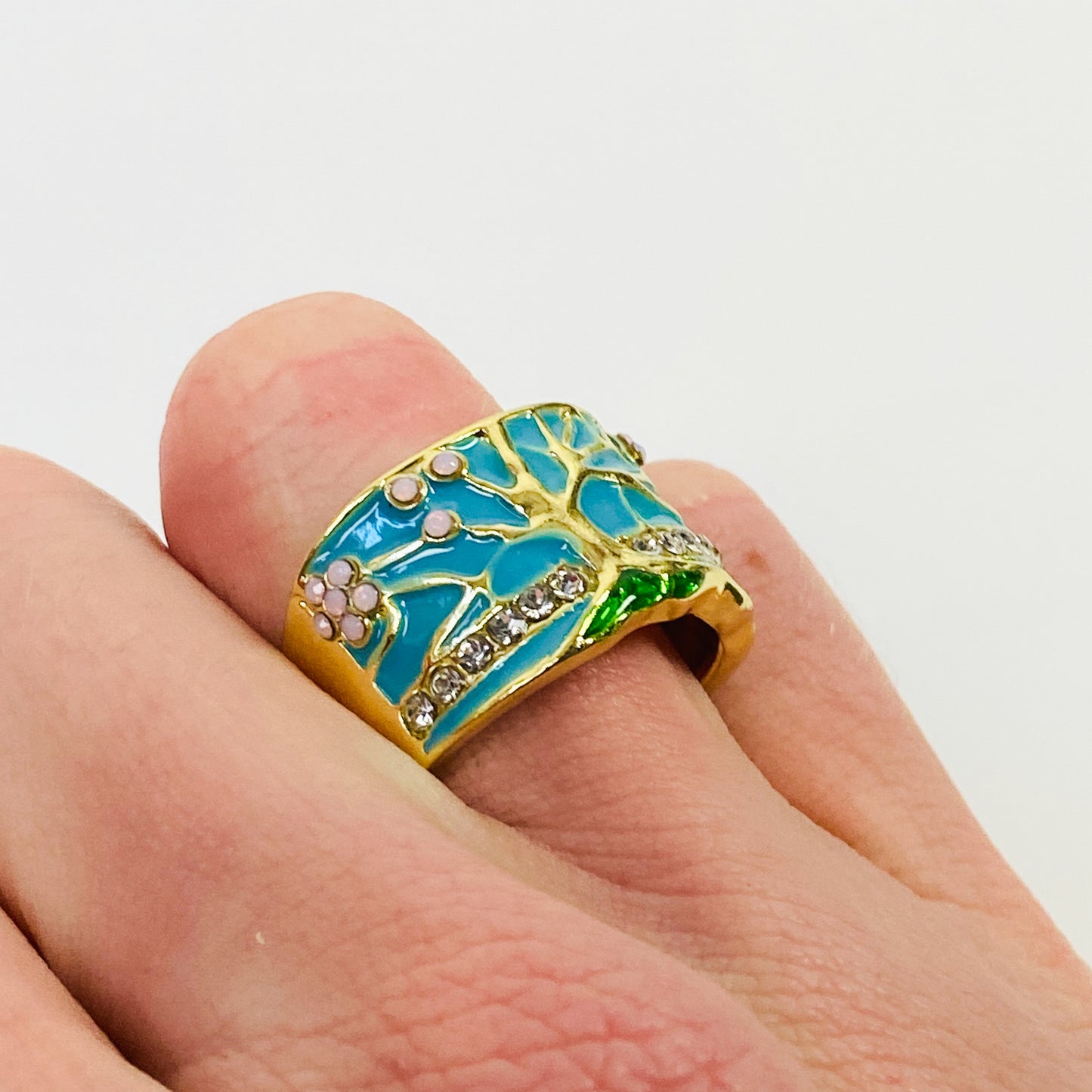 Retro Vintage Tree Ring Gold