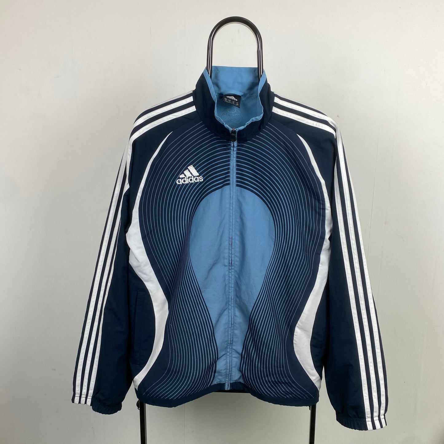 00s Adidas Windbreaker Jacket Blue Small