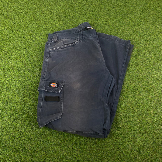 90s Dickies Workwear Cargo Trousers Joggers Blue Medium