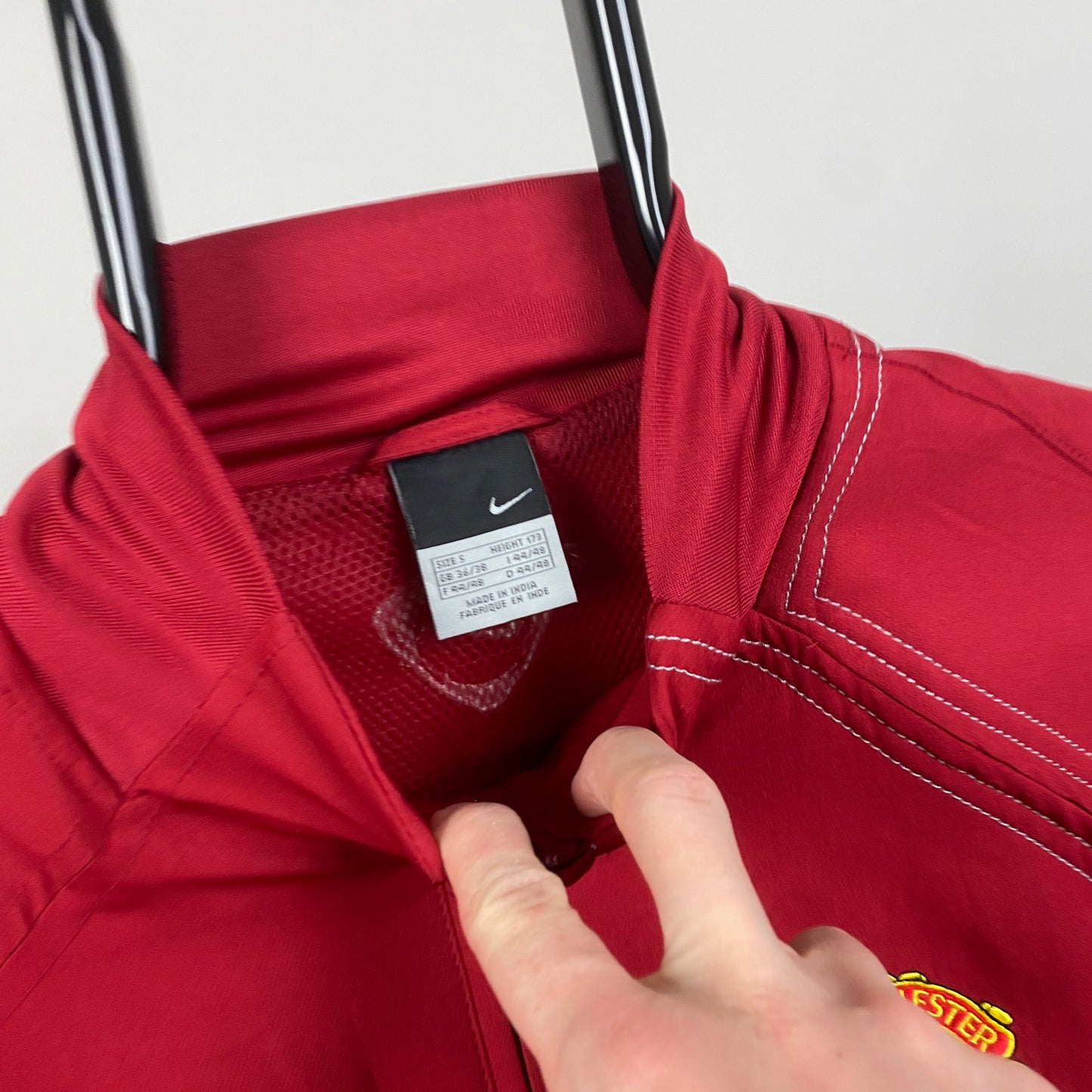 00s Nike Manchester United Windbreaker Jacket Red Small
