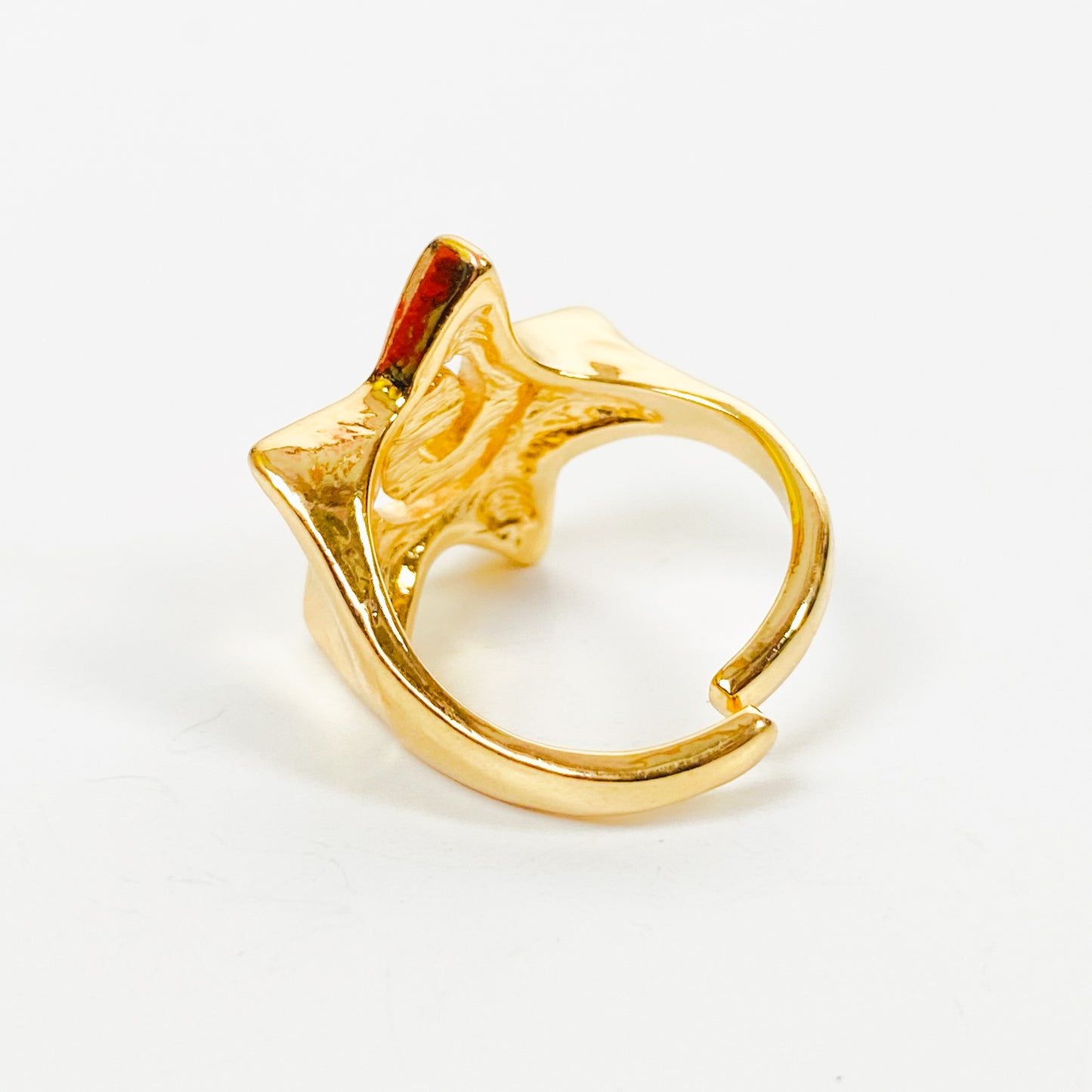 Retro Adjustable Star Swirl Ring Gold