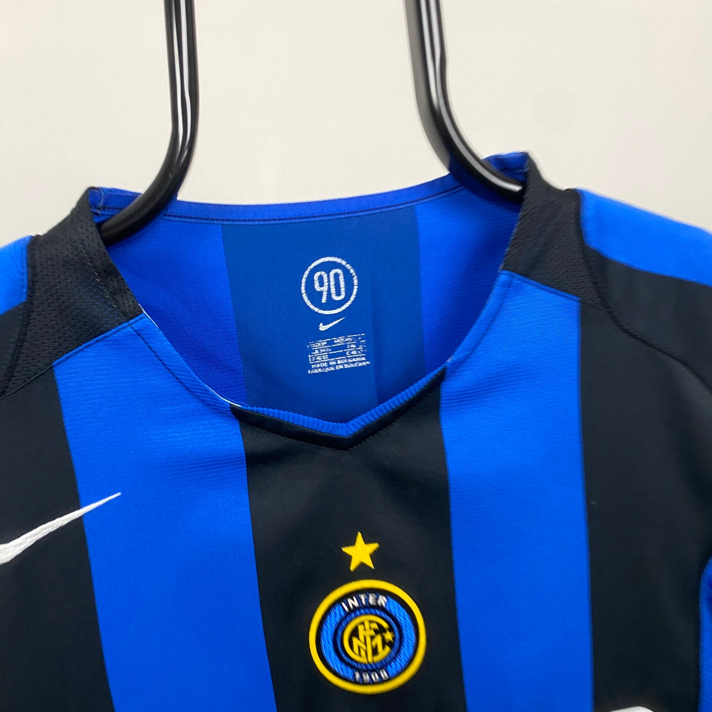 00s Nike Inter Milan Football Shirt T-Shirt Blue Medium