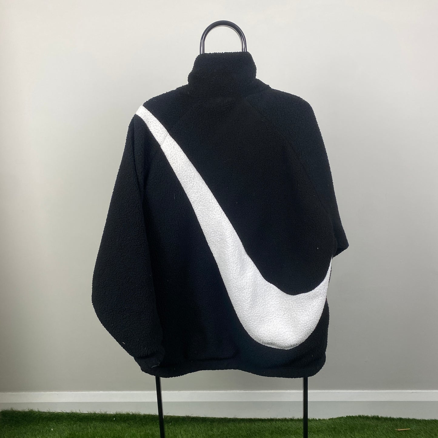 00s Nike Reversible Fleece Coat Jacket Black Medium