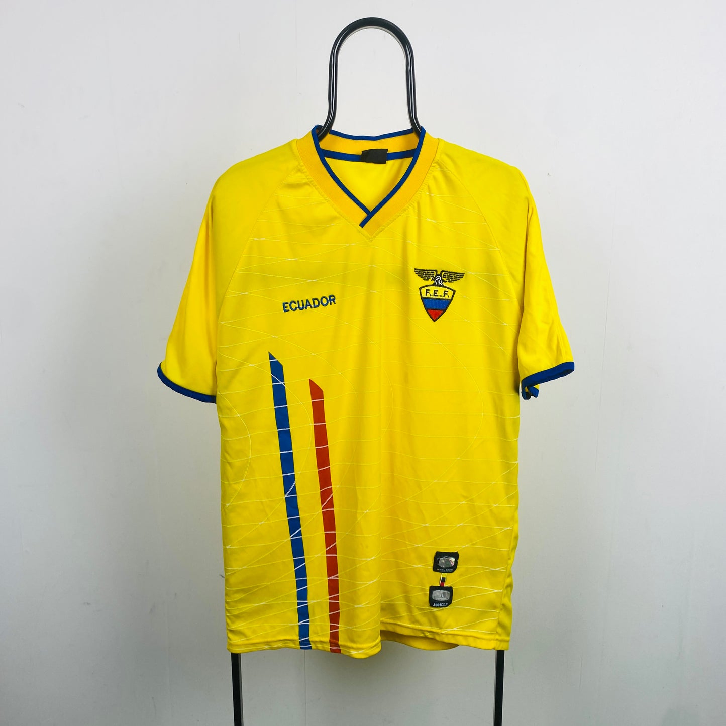 Retro Ecuador Football Shirt T-Shirt Yellow Large