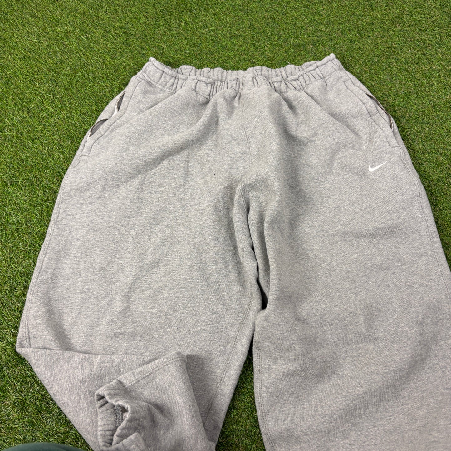 00s Nike Wide Leg Cotton Joggers Grey XL