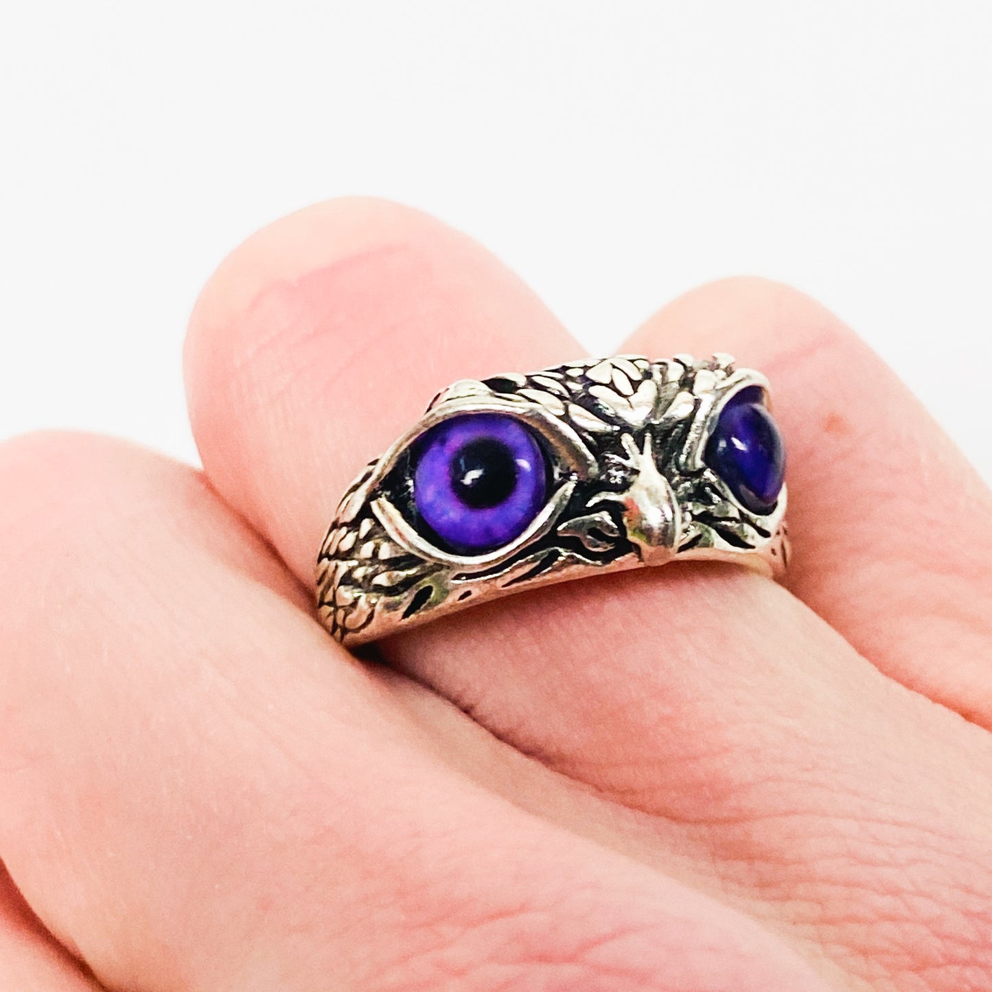 Retro Adjustable Bird Ring Silver