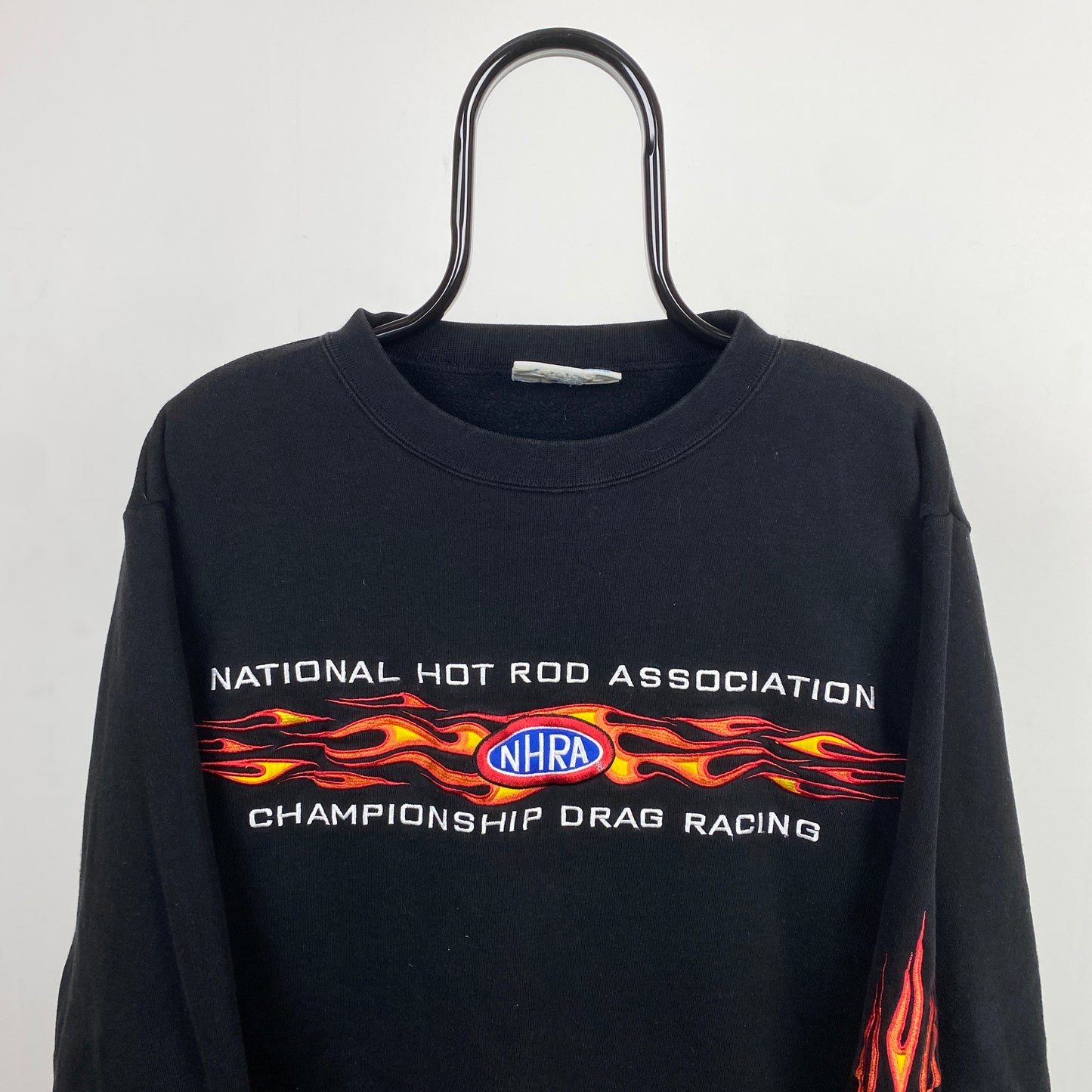 Retro 90s Hot Rod Sweatshirt Black Small
