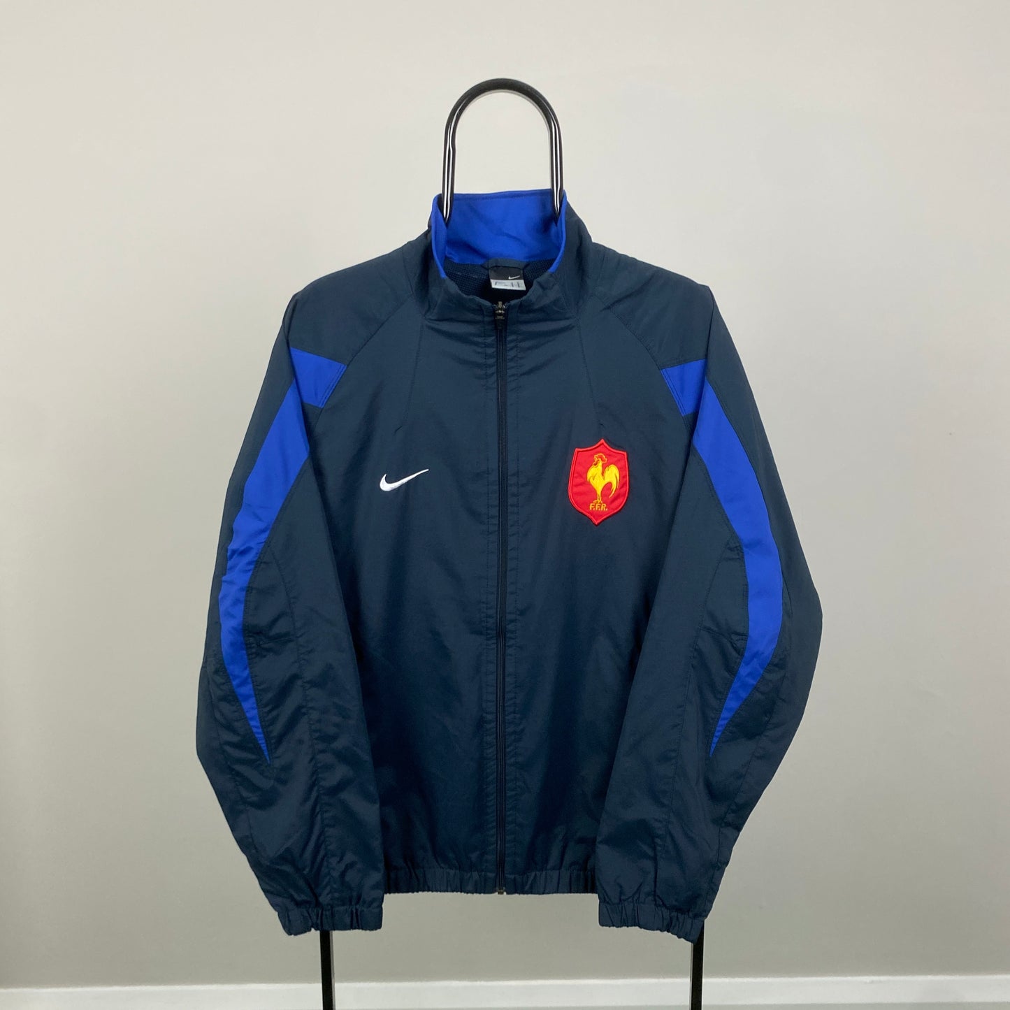 00s Nike France Windbreaker Jacket Blue Small