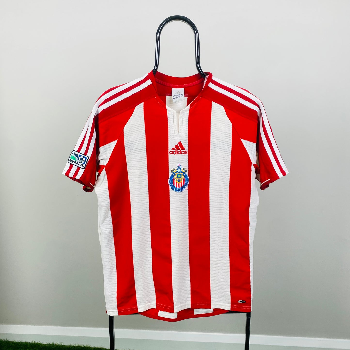 00s Adidas Club Deportivo MLS Football Shirt T-Shirt Red Small