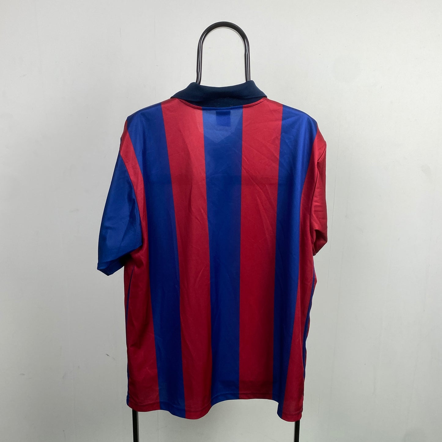 90s Nike Barcelona Football Shirt T-Shirt Red Large