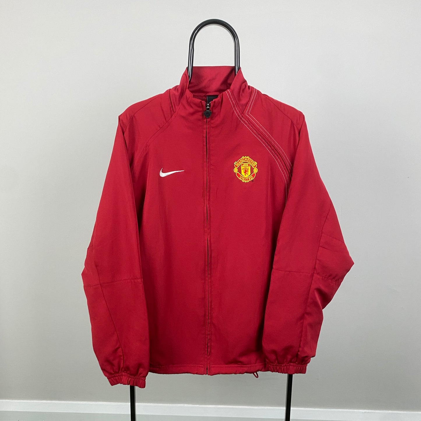 00s Nike Manchester United Windbreaker Jacket Red Small