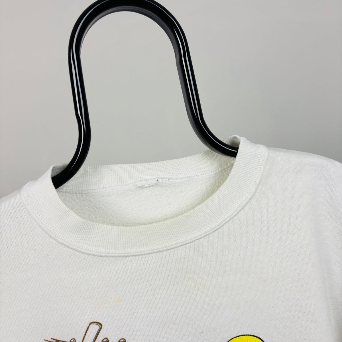 90s Looney Tunes Wiley Coyote Sweatshirt White Large