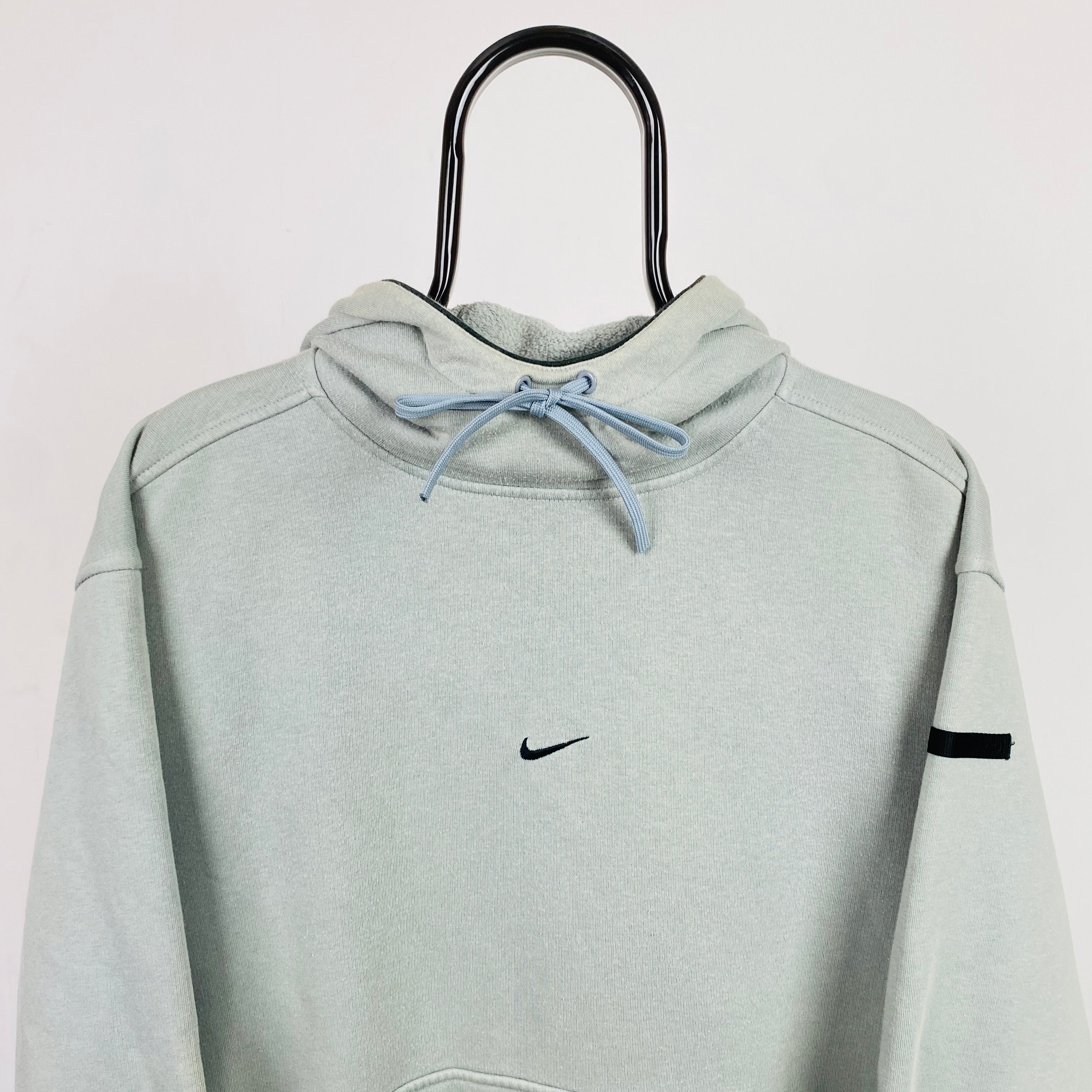 Middle Swoosh White Nike Sweater Vintage Blue Nike Nike Sweatshirt