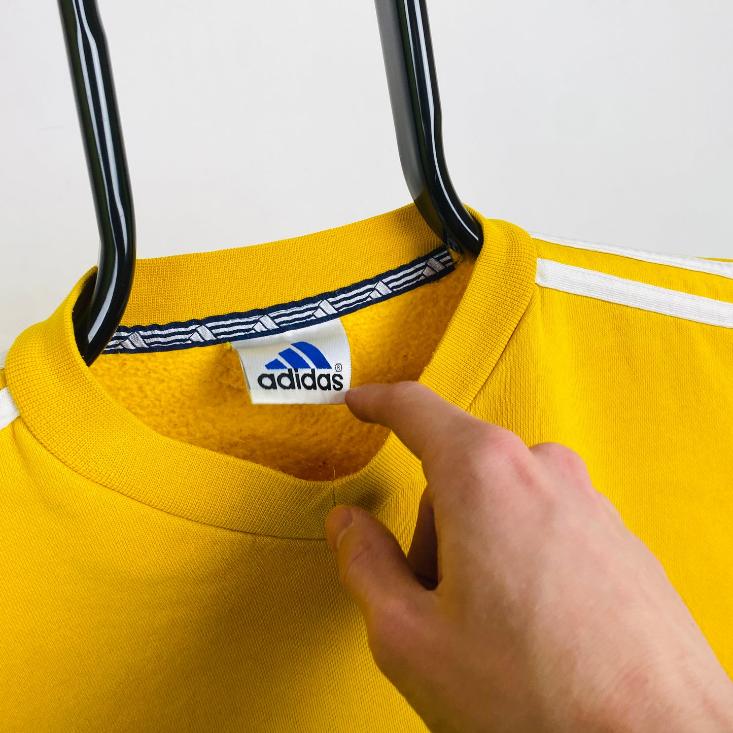 90s Adidas Sweatshirt Yellow XS