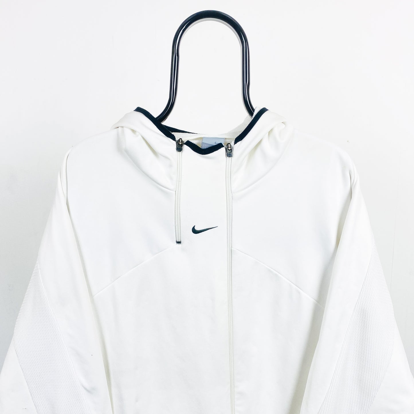 00s Nike Air Max Centre Swoosh Hoodie White Large
