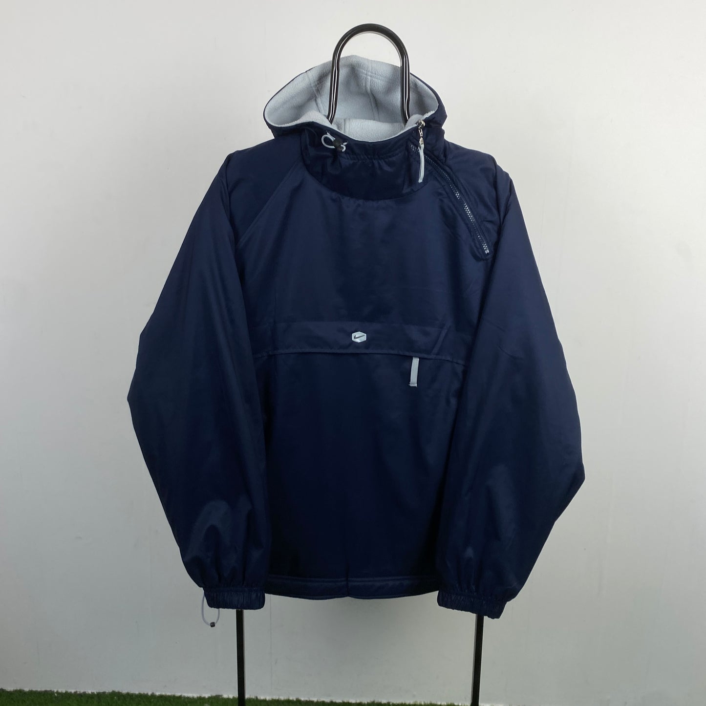 00s Nike Reversible Sidewinder Fleece Coat Jacket Blue Small