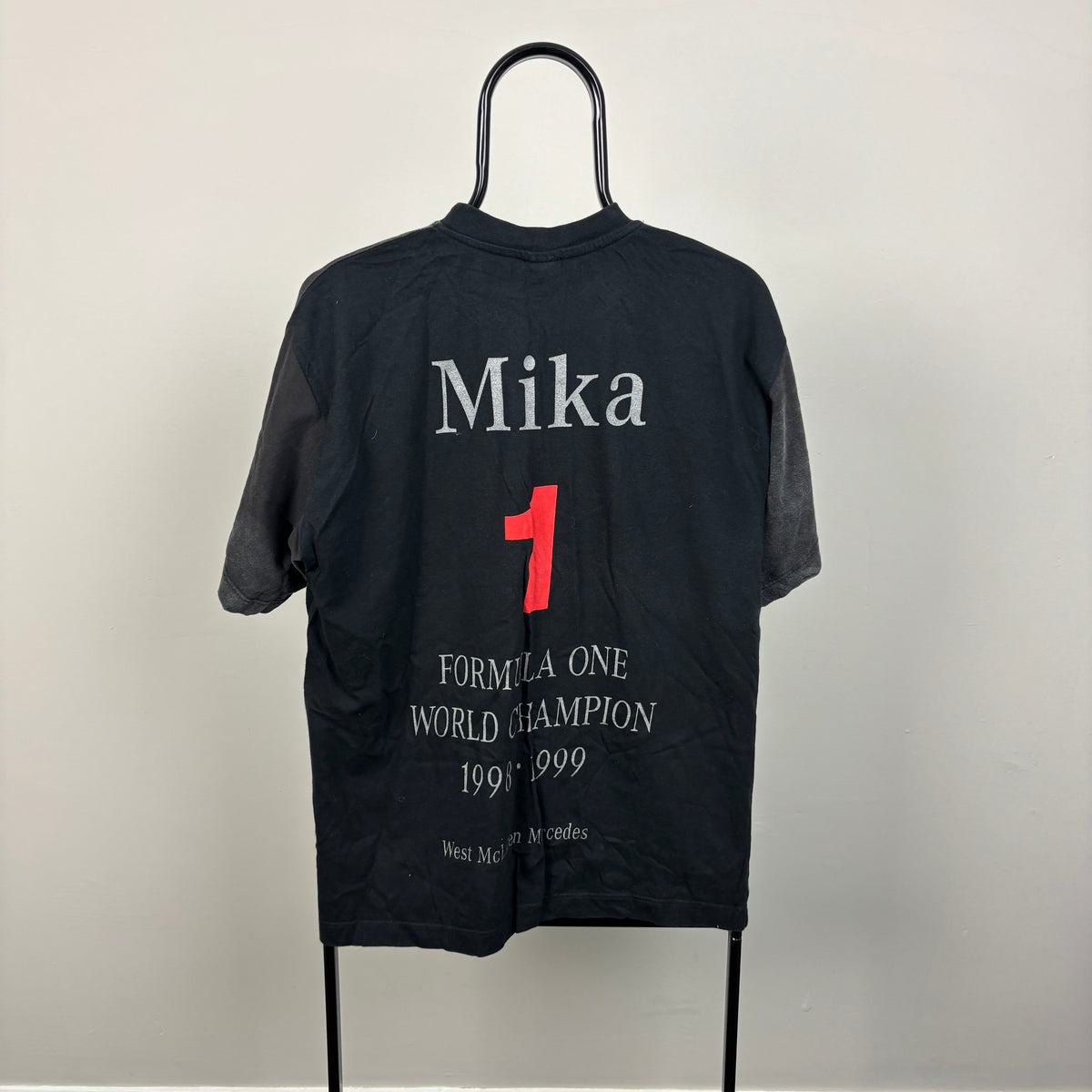 90s Mercedes F1 T-Shirt Black Medium