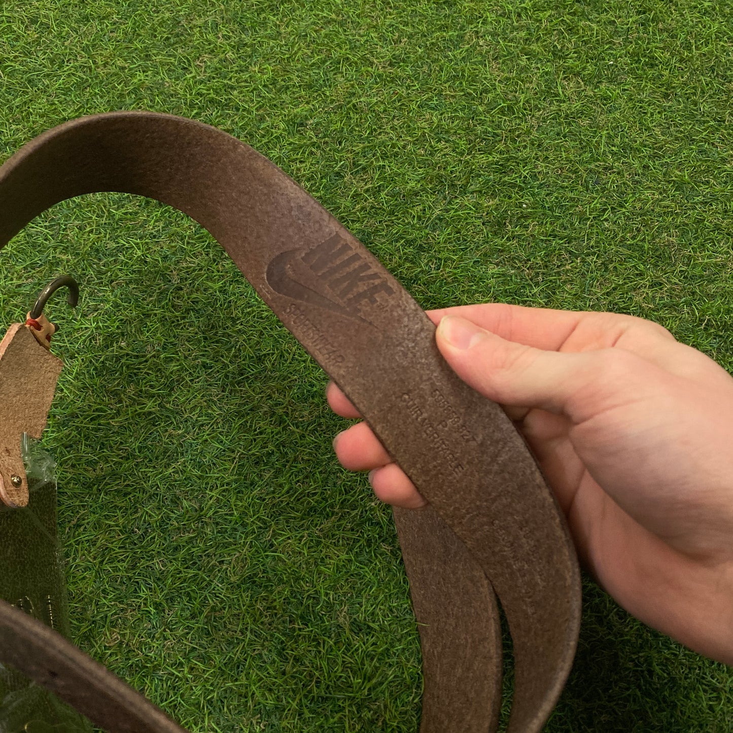 90s Nike Leather Buckle Belt Brown