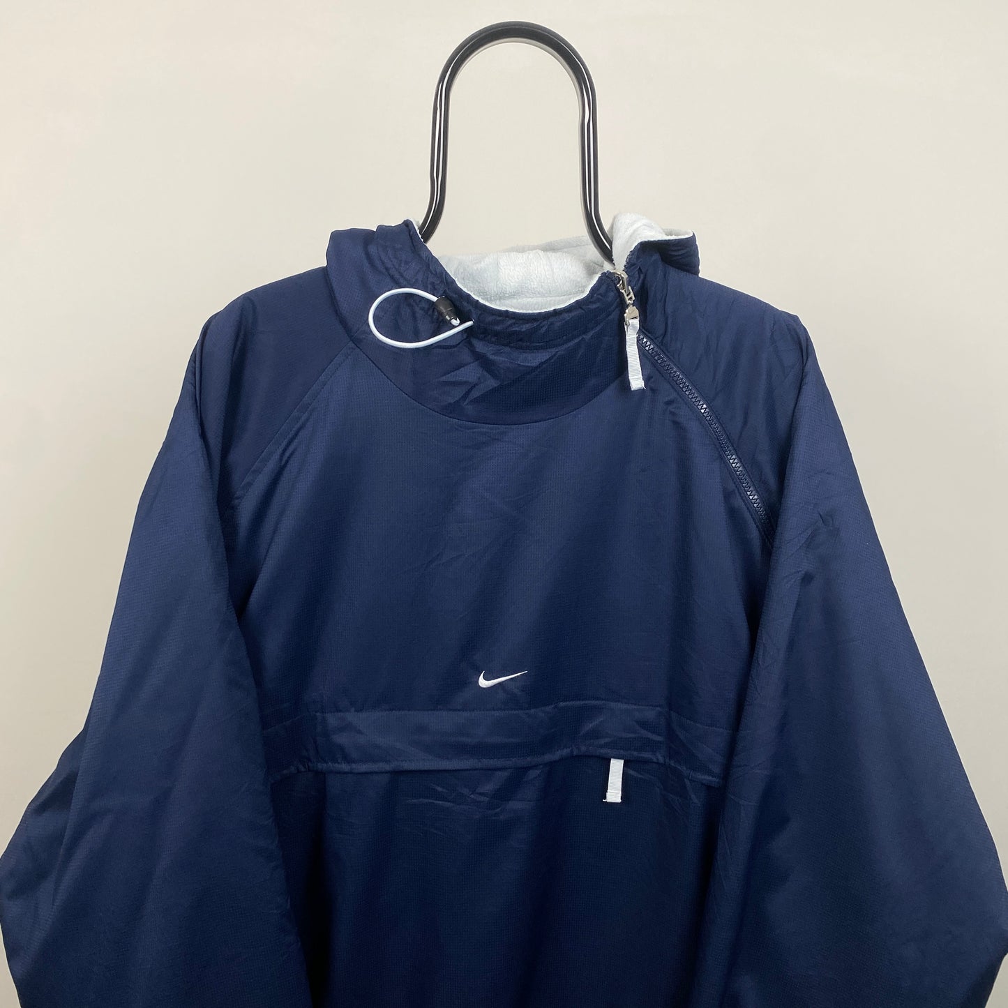 90s Nike Reversible Sidewinder Fleece Coat Jacket Blue XL/XXL