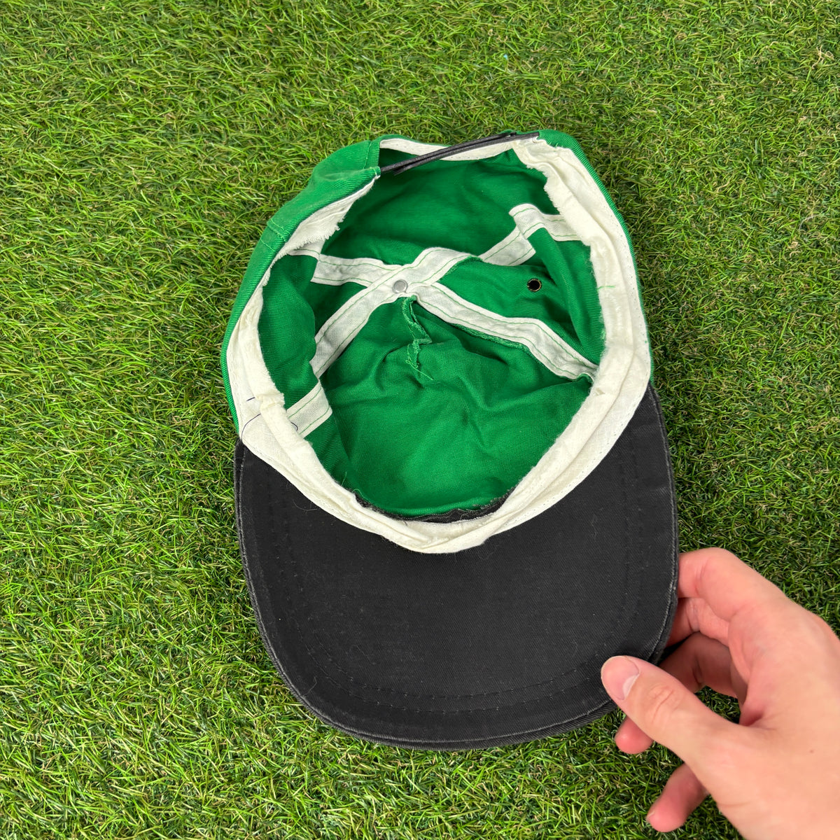 90s Snickers Football Snap Hat Green