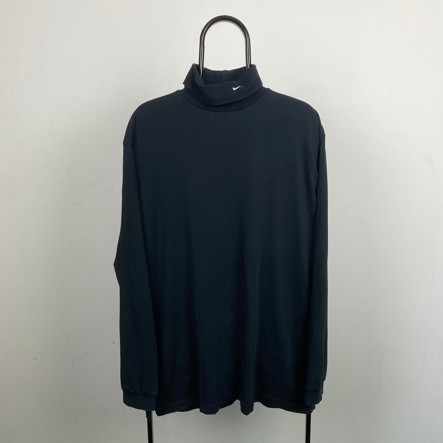 00s Nike Roll Neck Sweatshirt Black XL