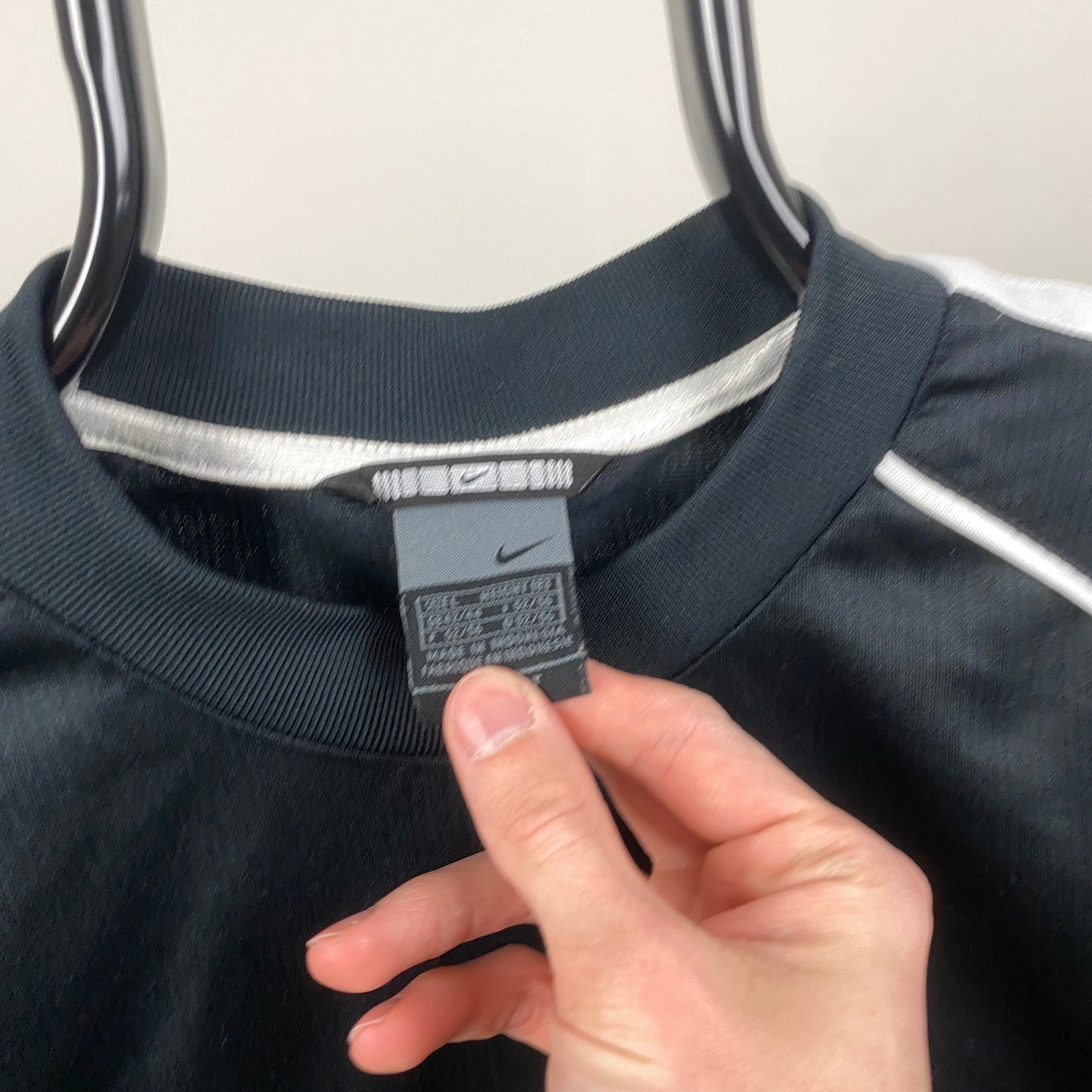 00s Nike Piping T-Shirt Black Large