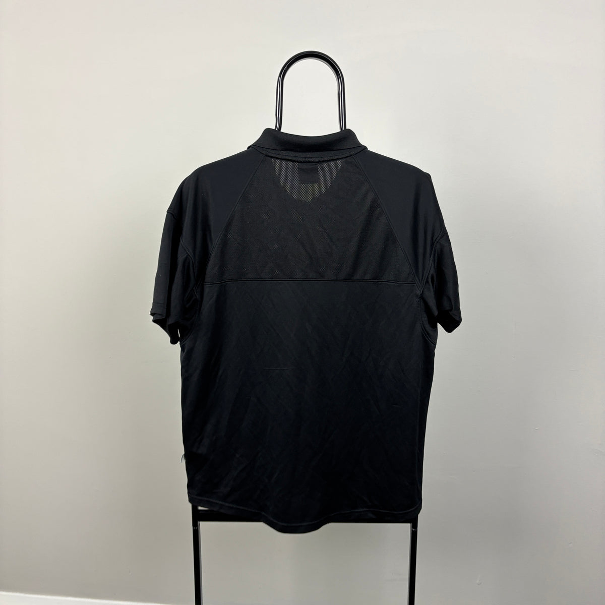 00s Nike Golf 1/4 Zip Polo Shirt T-Shirt Black Medium
