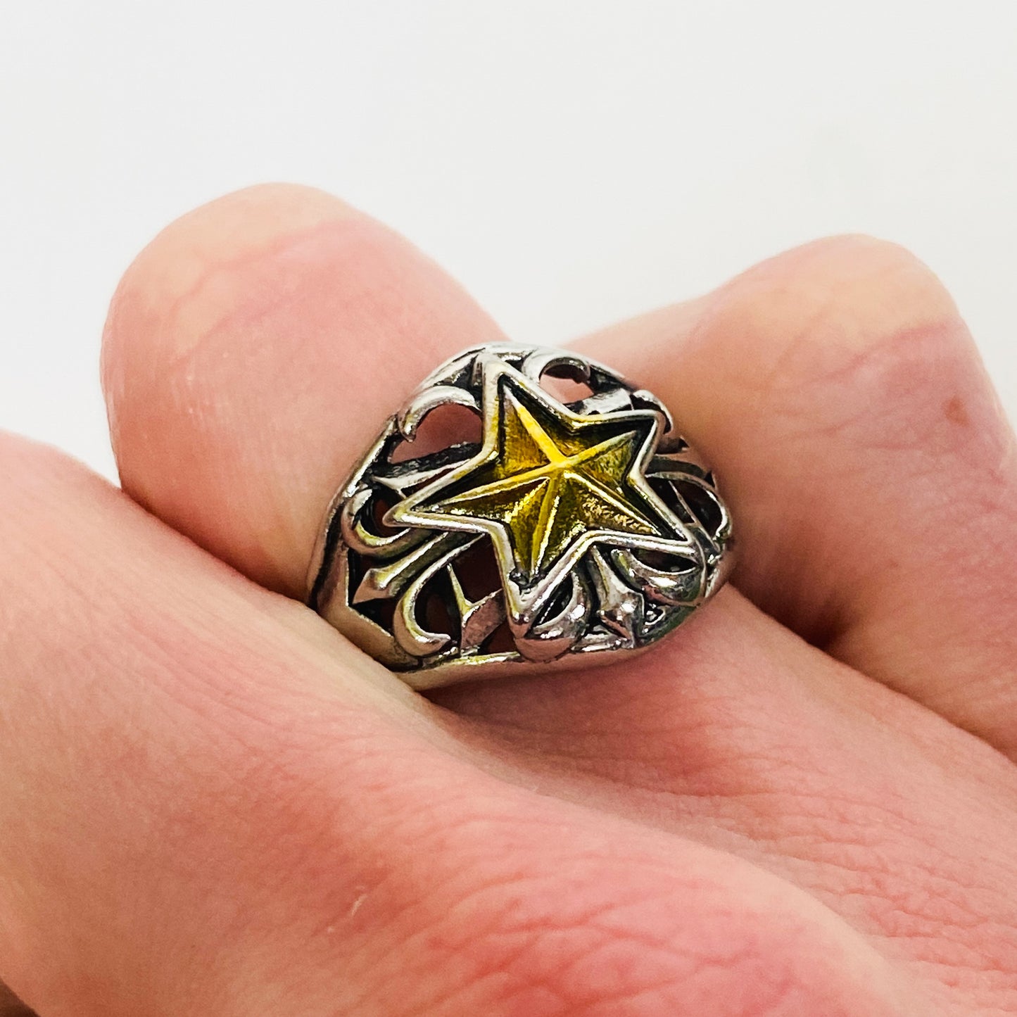 Antique Star Ring Silver
