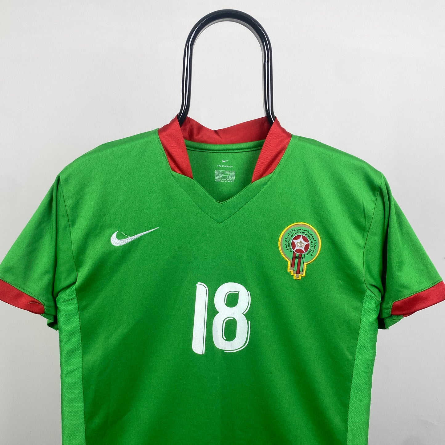 00s Nike Morocco El Boukhari Football Shirt T-Shirt Green Small