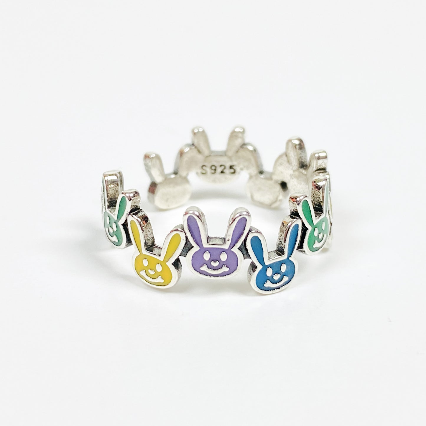 Silver Rabbit Band Ring Adjustable