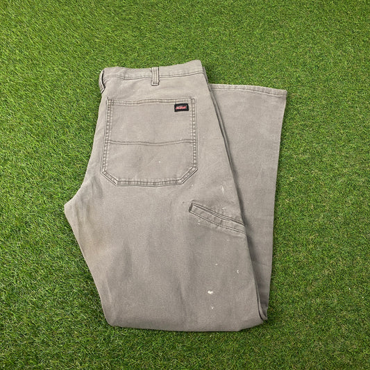 00s Dickies Carpenter Jeans Grey 34x32 Large Joggers