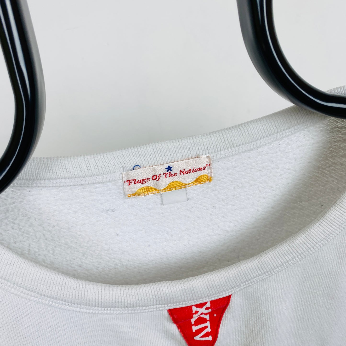 Retro 90s Olympic Flags Sweatshirt White XL