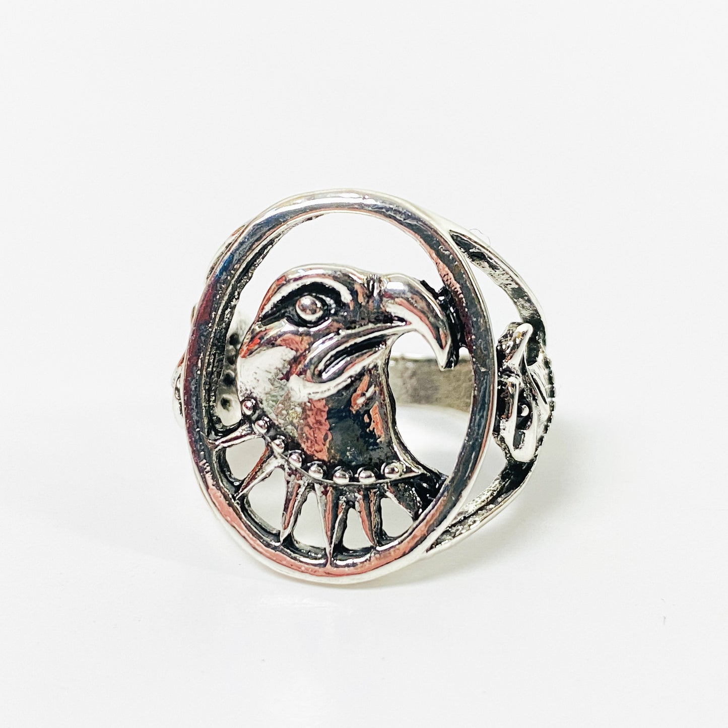 Retro Eagle Ring Silver