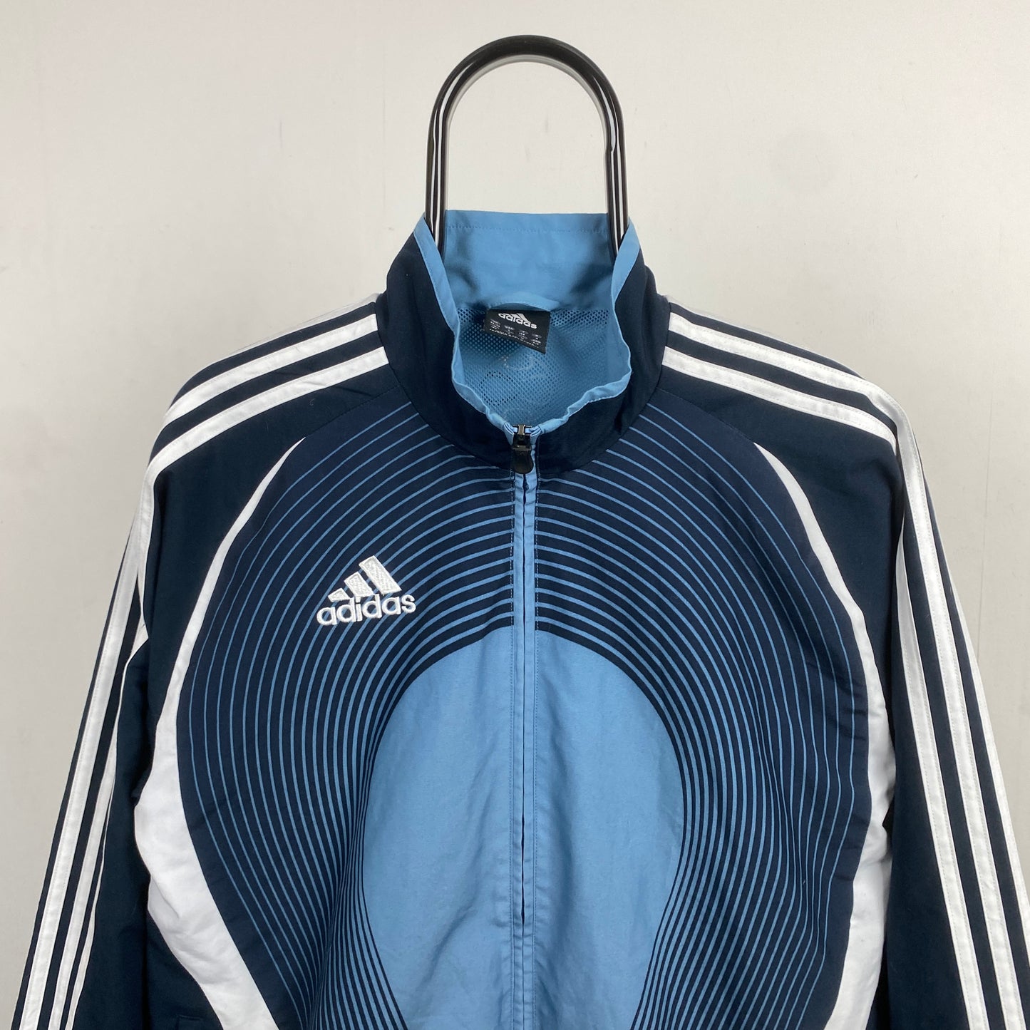 00s Adidas Windbreaker Jacket Blue Small