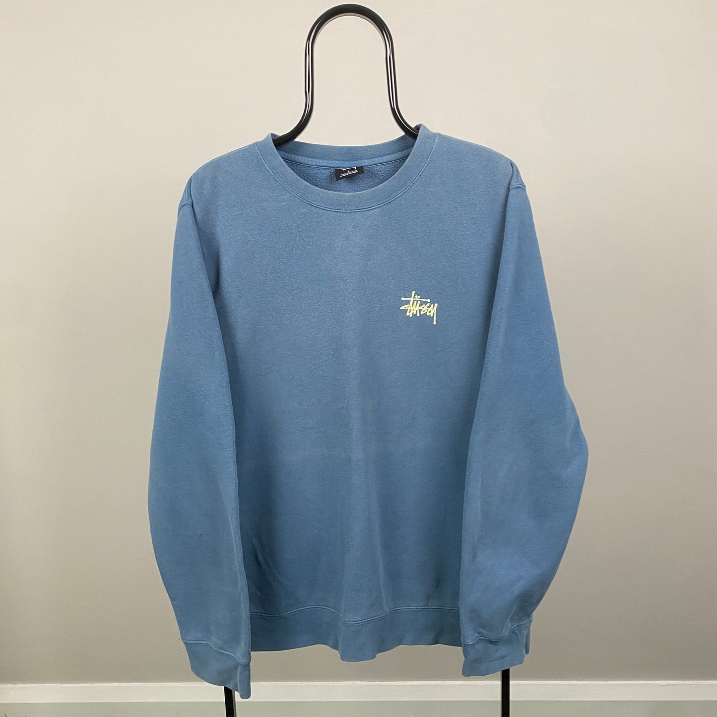 00s Stussy Sweatshirt Blue Large