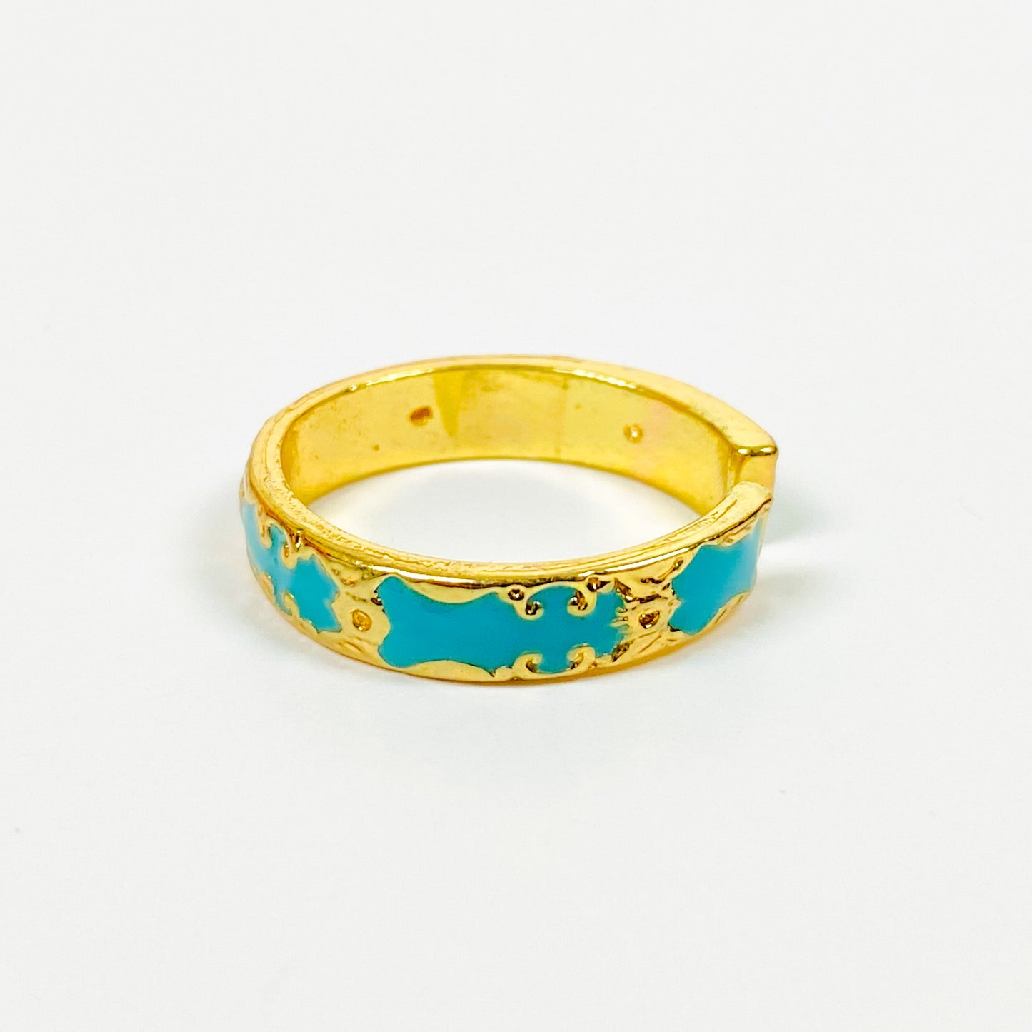 Vintage Retro Adjustable Ornate Ring Gold