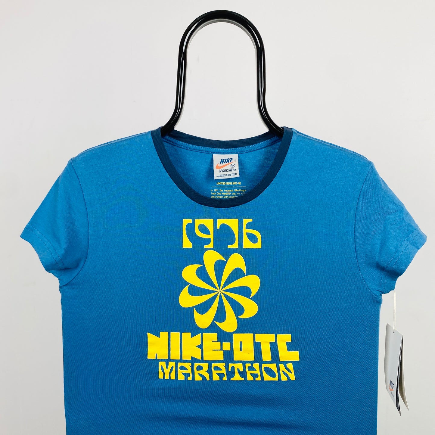 00s Nike Marathon T-Shirt Blue Medium